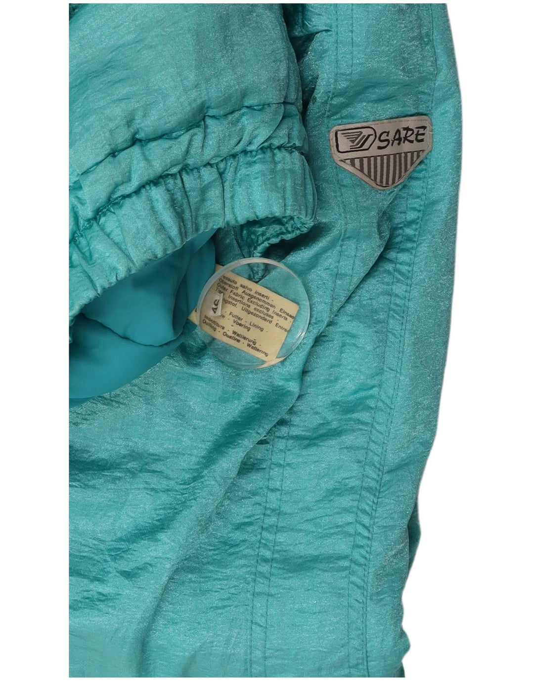 VINTAGE Womens Windbreaker Jacket IT 46 Large Blue Polyamide
