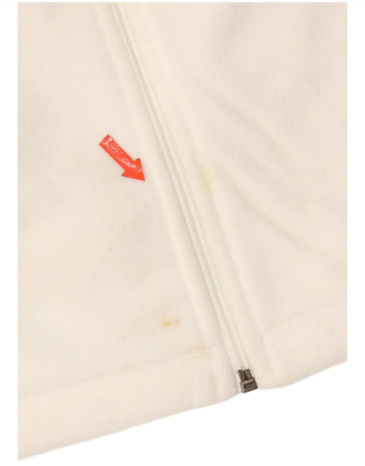 Marks & Spencer Womens Fleece Jacket UK 16 Large White Polyester