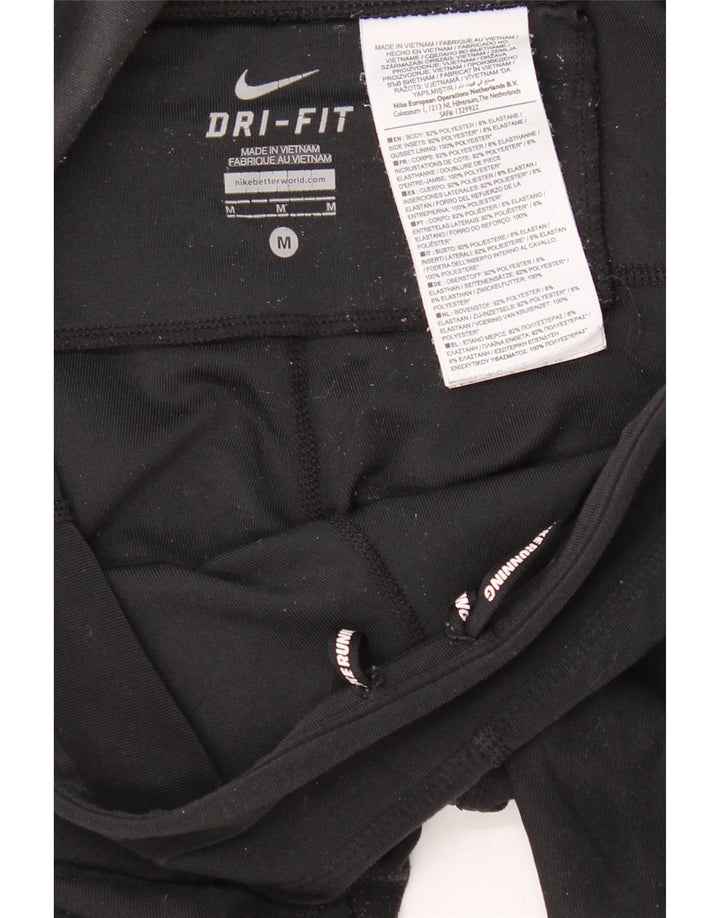 NIKE Womens Dri Fit Leggings UK 14 Medium  Black Polyester Vintage Nike and Second-Hand Nike from Messina Hembry 