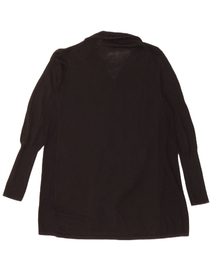 Marks & Spencer Womens Longline Open Cardigan Sweater UK 12 Medium Black