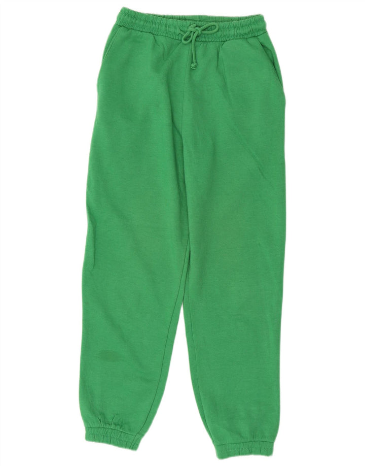 Zara Womens Tracksuit Trousers Joggers UK 10 Small  Green Polyester