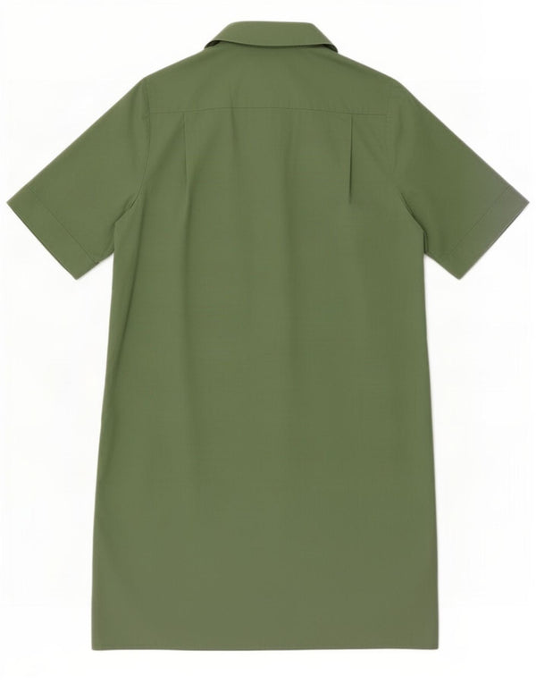 Cos Robe chemise surdimensionnée à manches courtes pour femme EU 34 XS Vert Coton
