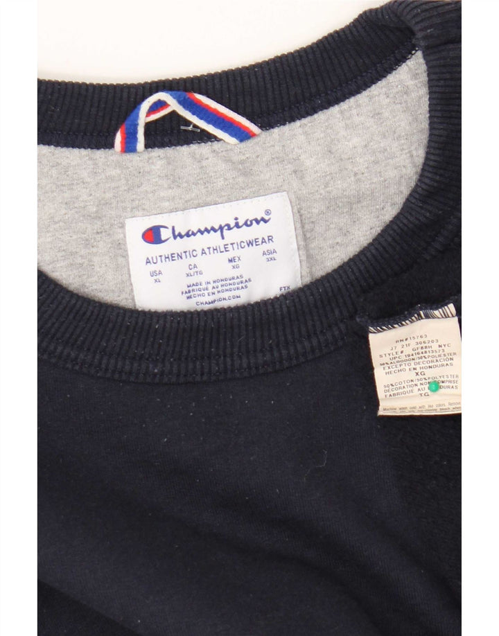 Champion Mens Sweatshirt Jumper XL Navy Blue Cotton