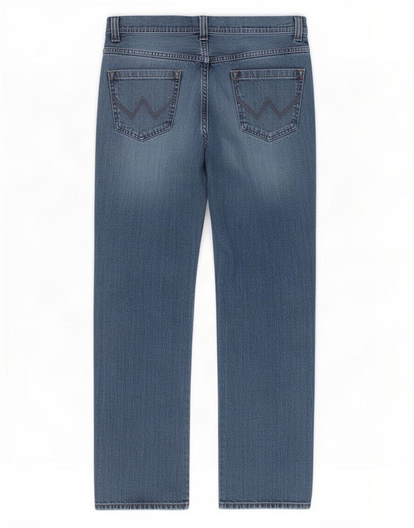 Wrangler Vaqueros rectos regulares Wesley para hombre W36 L32 Algodón azul