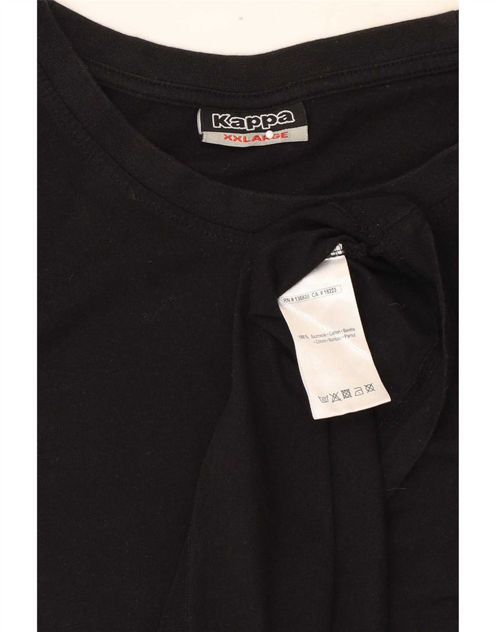 Kappa T-Shirt Homme Top 2XL Noir Coton