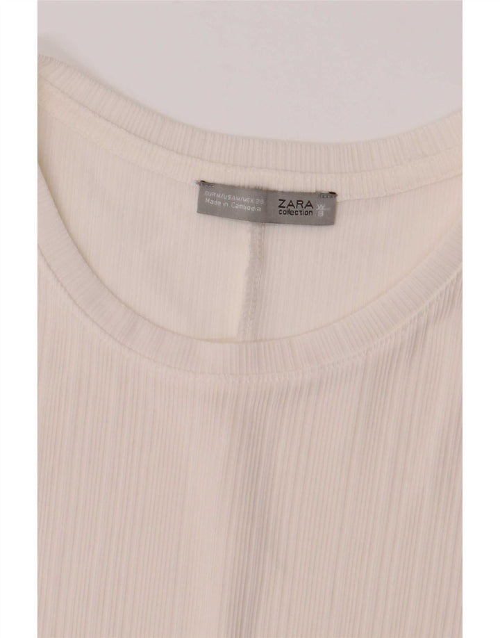 Zara Womens Oversized Top 3/4 Sleeve UK 14 Medium Multicoloured Colourblock