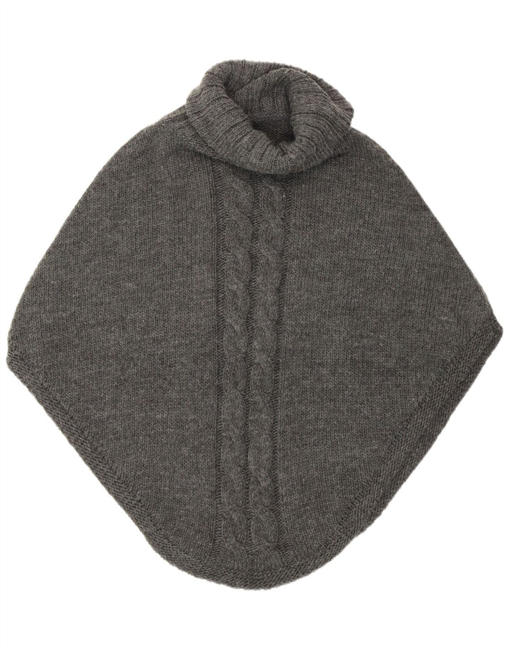 Vintage Womens Poncho Jumper One Size Grey