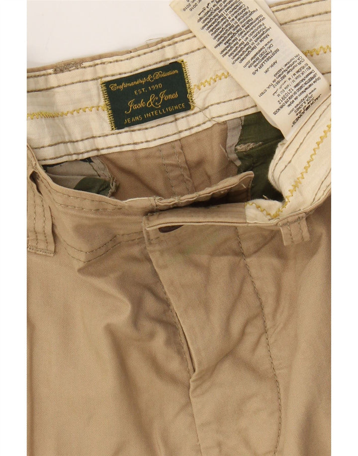 JACK & JONES Ανδρικό σορτς Cargo Medium W32 Μπεζ βαμβακερό