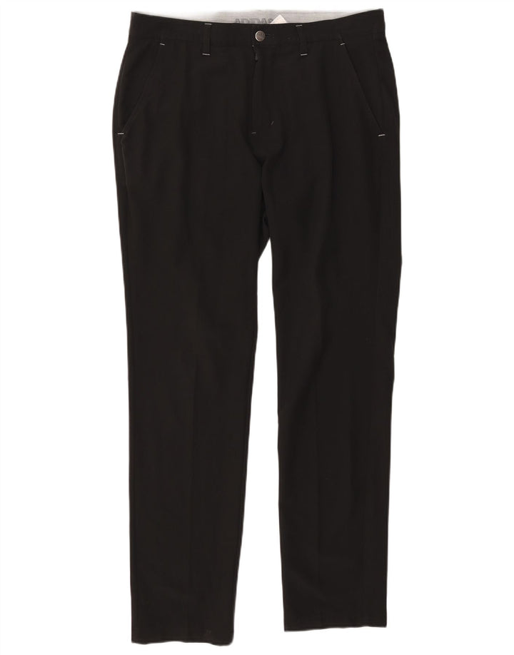 Pantaloni chino dritti da uomo Adidas W32 L32 poliestere nero
