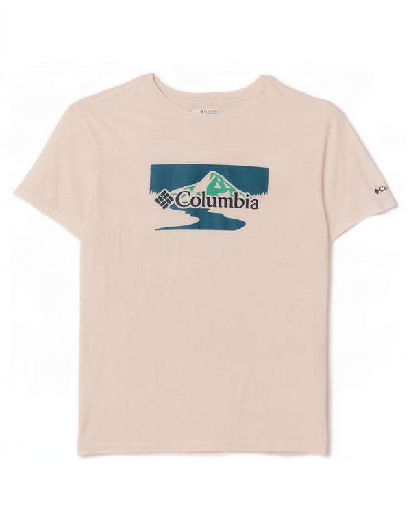 Columbia T-Shirt Graphique Homme Petit Blanc Coton