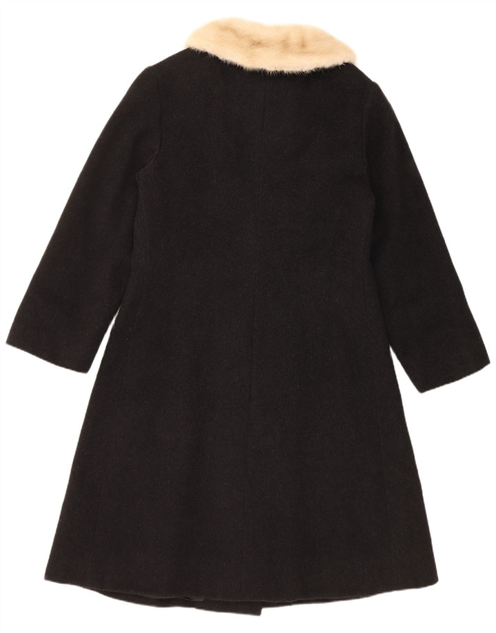 Vintage overfrakke til kvinder UK 10 Small Black