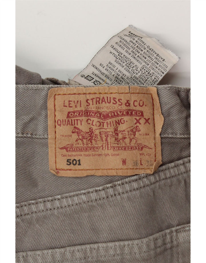 LEVI'S Mens 501 Straight Capri Jeans W36 L24 Grey Cotton Vintage Levi's and Second-Hand Levi's from Messina Hembry 