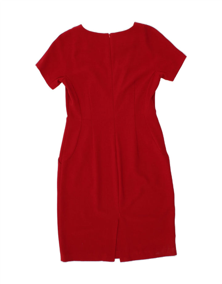 NEXT Womens Sheath Dress UK 12 Medium  Red Polyester Vintage Next and Second-Hand Next from Messina Hembry 