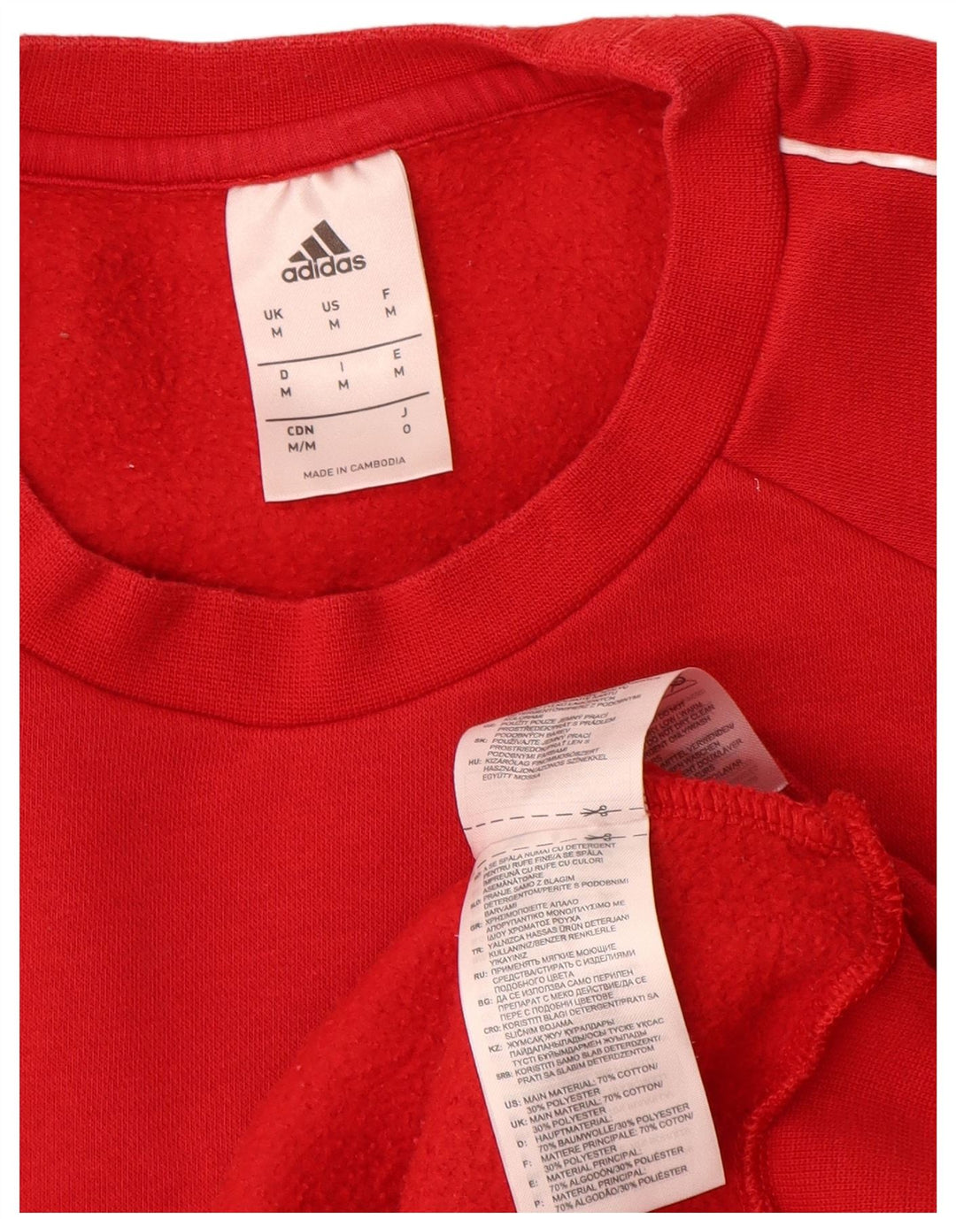 Adidas Mens Graphic Sweatshirt Jumper Medium Red Cotton