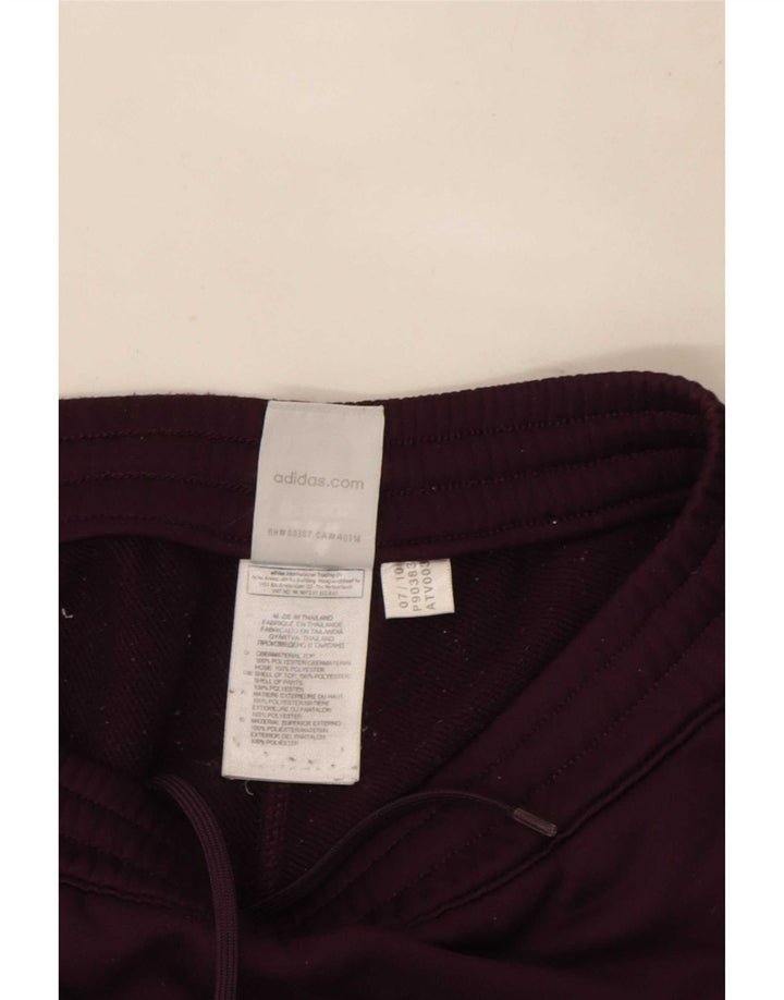 Adidas Womens Tracksuit Trousers UK 10 Small Purple Polyester
