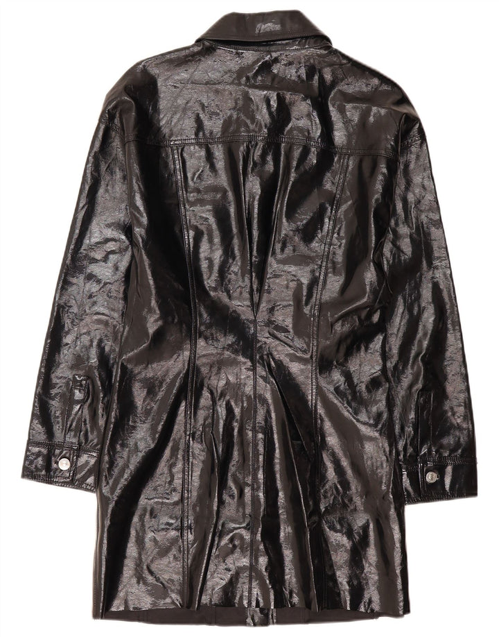 Zara Womens Overcoat UK 16 Large Black Polyester