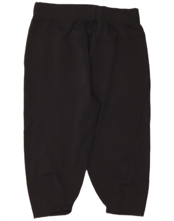 NIKE Womens Capri Tracksuit Trousers UK 8/10 Small  Black Polyester