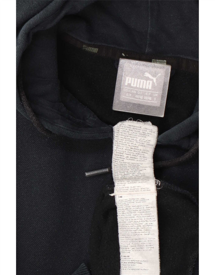 Puma Mens Zip Hoodie Sweater Small Navy Blue Cotton