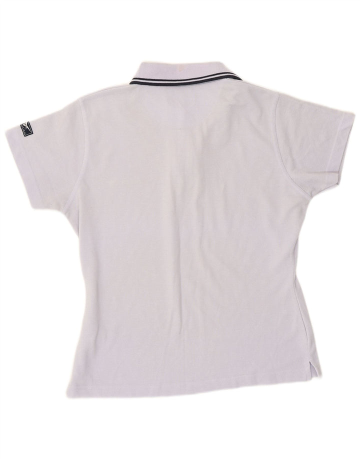 Reebok Damen Poloshirt UK 14 Large Lila Polyester