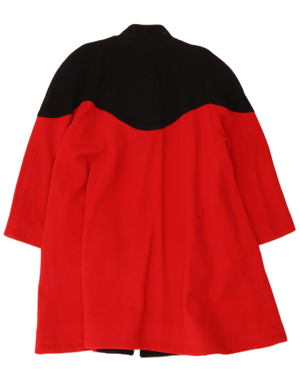 W Les Femmes Γυναικείο παλτό πριγκίπισσας UK 10 Small Red Colourblock