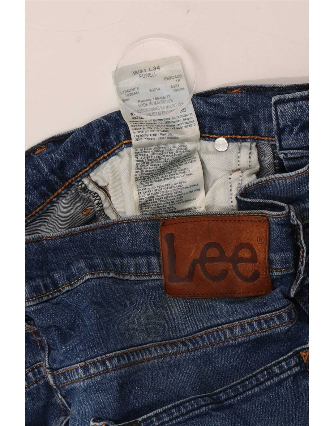 Lee Womens Powell Slim Jeans W31 L29 Blue Cotton