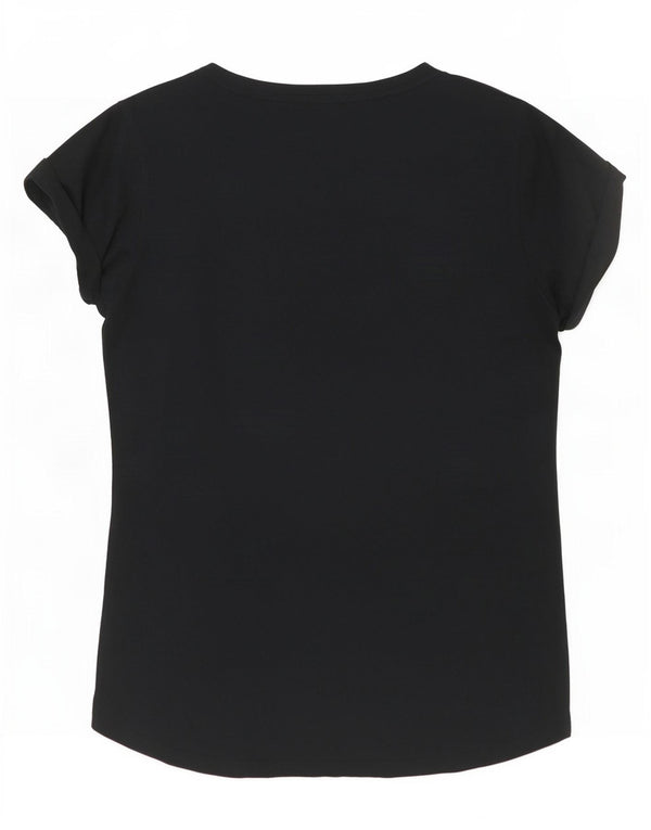 T-shirt grafica Nike da donna slim fit, taglia UK 14, grande, cotone nero
