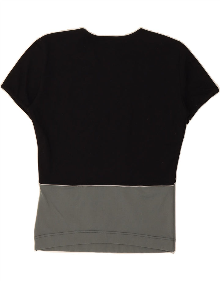 ARENA Womens T-Shirt Top UK 16 Large  Black Colourblock Polyester Vintage Arena and Second-Hand Arena from Messina Hembry 
