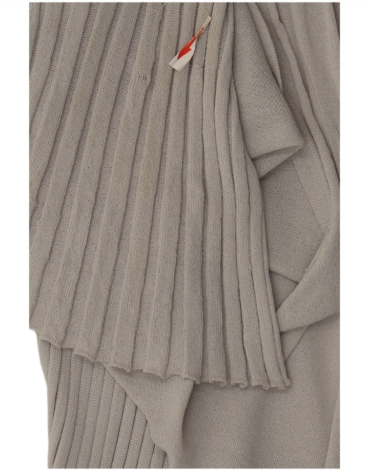 Zara Womens Longline See Through Cardigan Top UK 12 Medium Grey Viscose