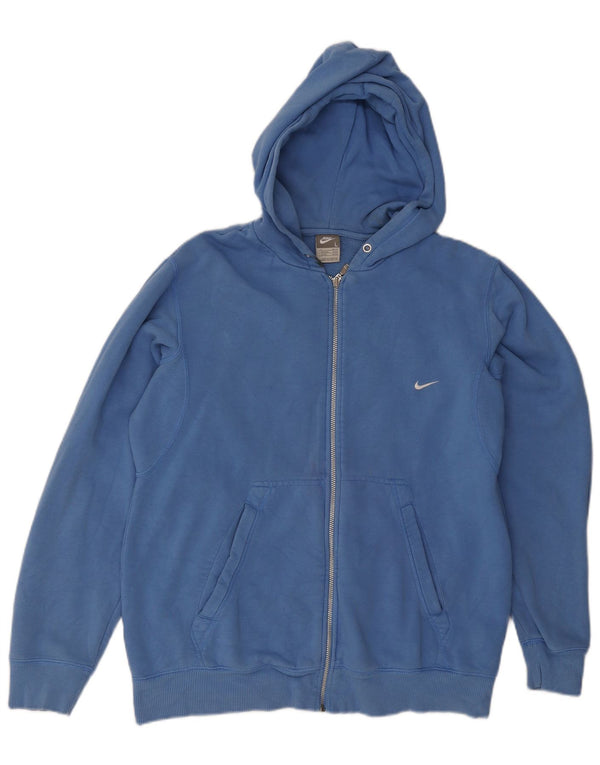 Felpa con cappuccio e zip da uomo Nike UK 42/44 grande blu