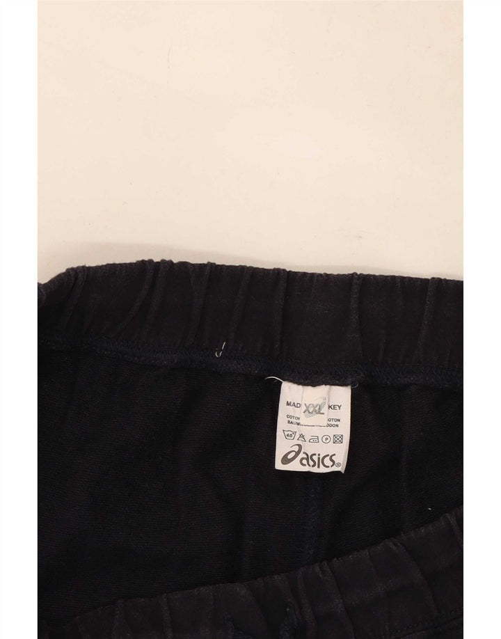 Asics Pantalon De Survêtement Femme 2XL Bleu Marine Coton
