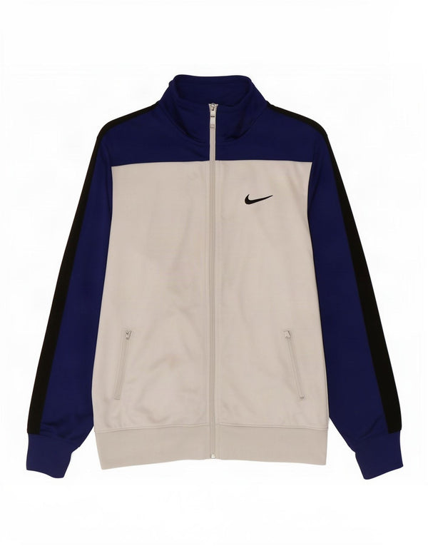 Nike Veste de survêtement pour femme UK 18 XL Blanc Colorblock Polyester