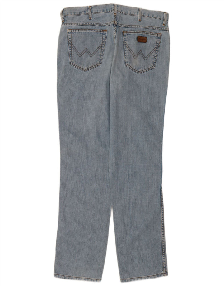 Wrangler Mens Texas Straight Jeans W36 L34 Blue Cotton