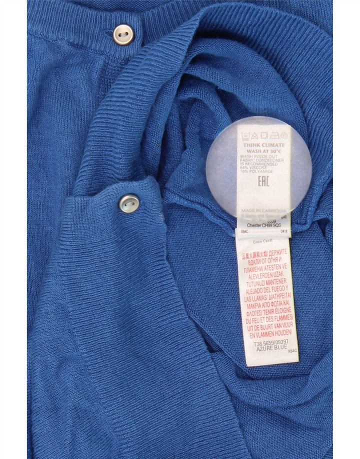 Marks & Spencer Womens Cardigan Sweater UK 8 Small Blue Viscose