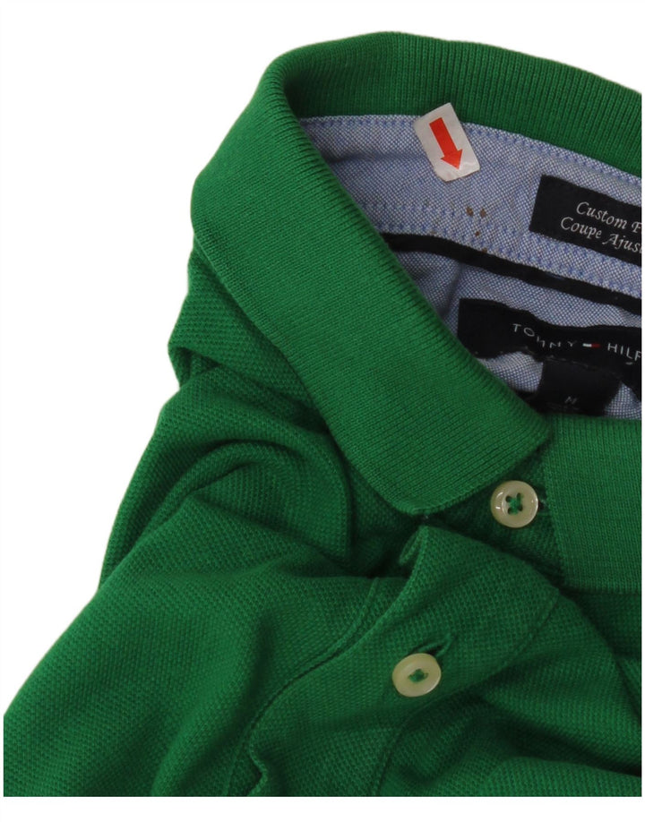 TOMMY HILFIGER Mens Custom Fit Polo Shirt Medium Green