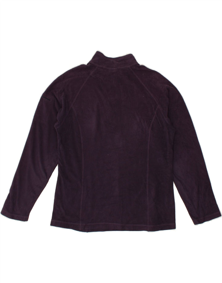L.L.BEAN Womens Zip Neck Fleece Jumper UK 14 Medium Purple Polyester Vintage L.L.Bean and Second-Hand L.L.Bean from Messina Hembry 