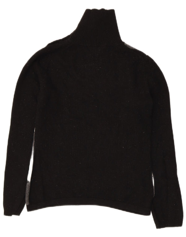 Max Mara Dame Weekend Button Neck Jumper Sweater UK 12 Medium Black
