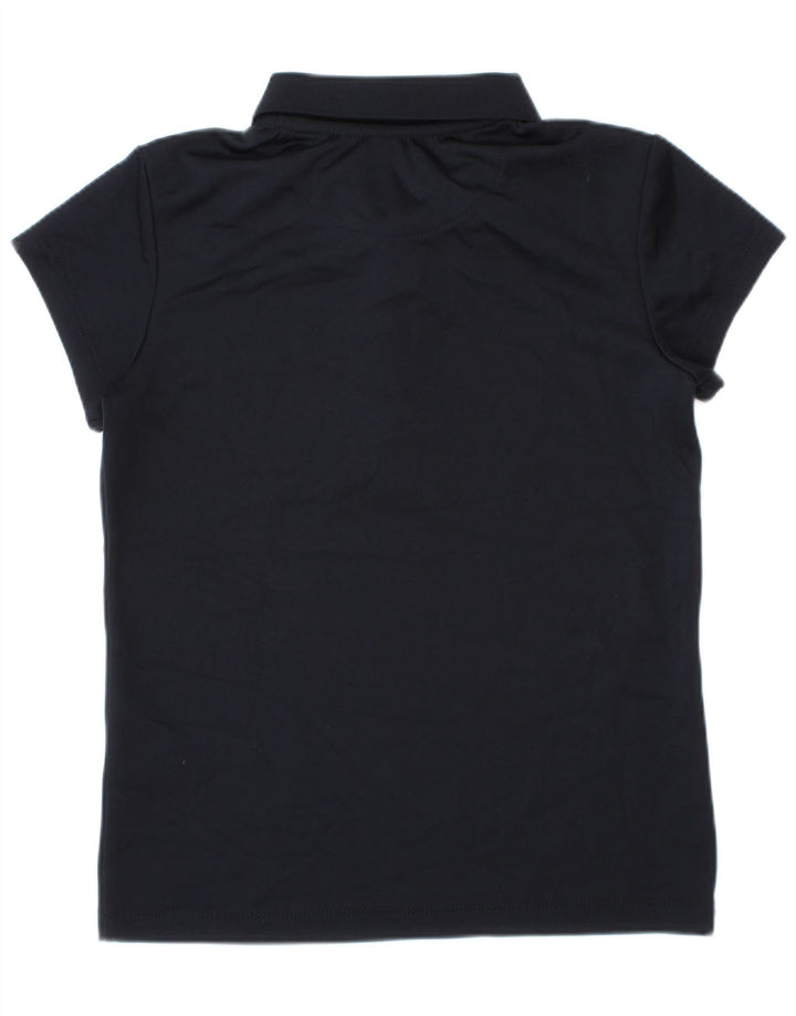 Izod Girls Regular Fit Polo Shirt 7-8 Years Small Navy Blue Polyester