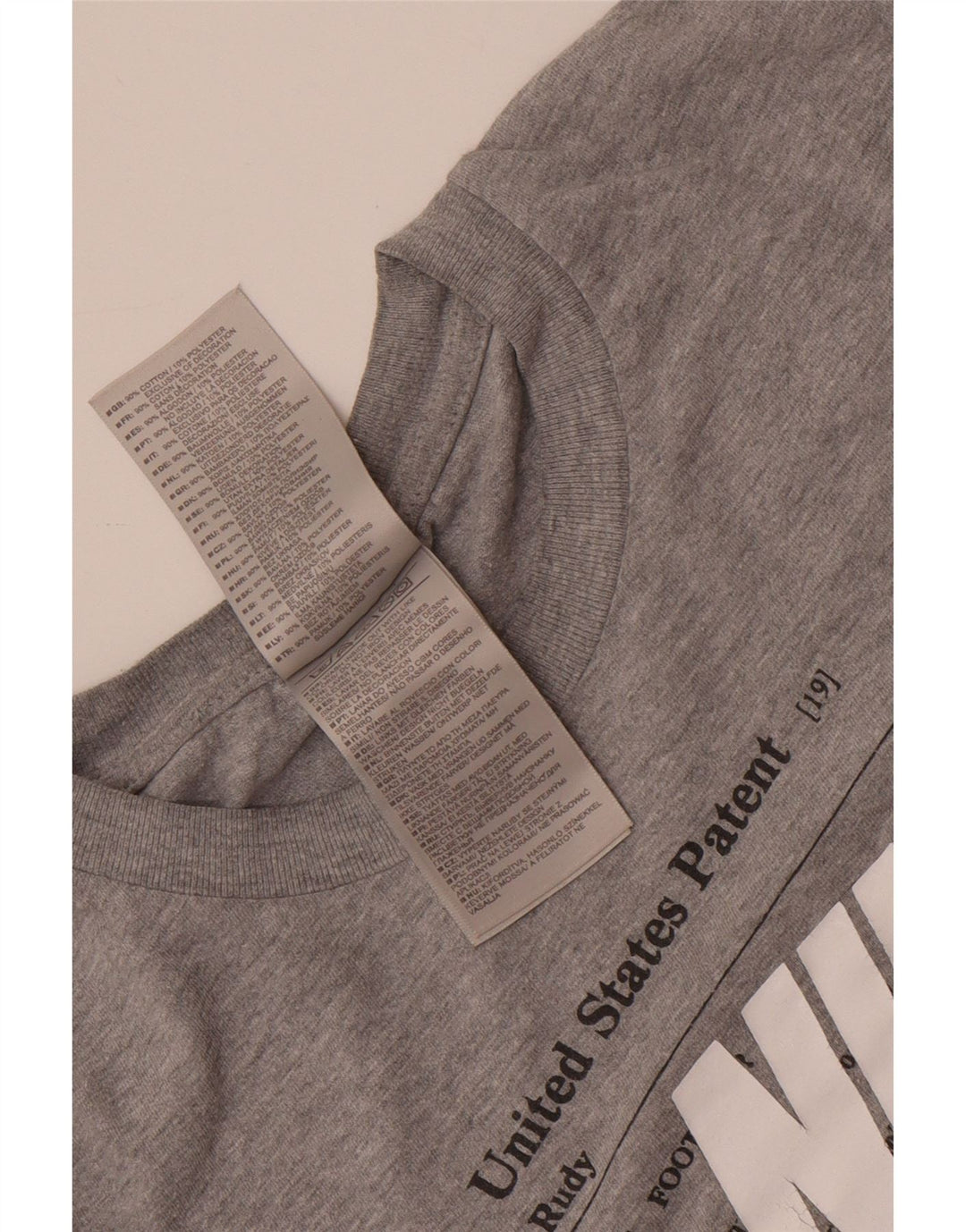 Nike Mens Graphic T-Shirt Top UK 39/41 Medium Grey Cotton