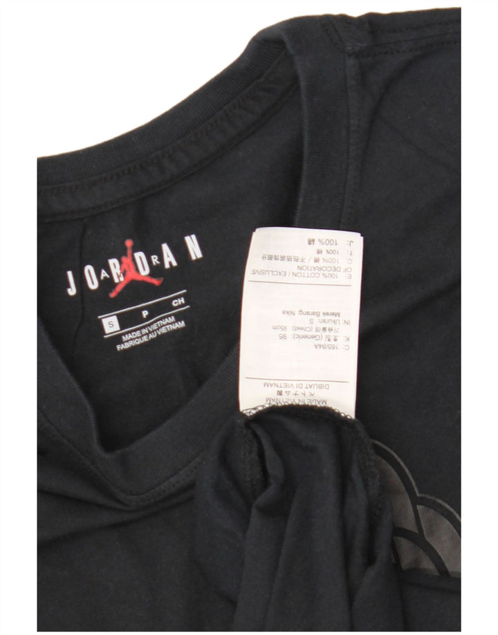 Jordan Mens Graphic T-Shirt Top Small Black Cotton
