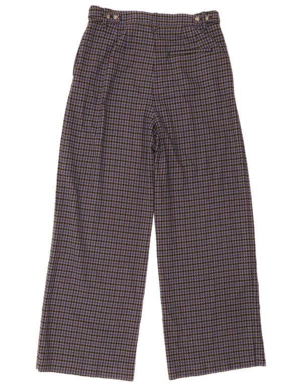 Marks & Spencer Womens Suit Trousers UK 14 Large W34 L32 Grey Houndstooth