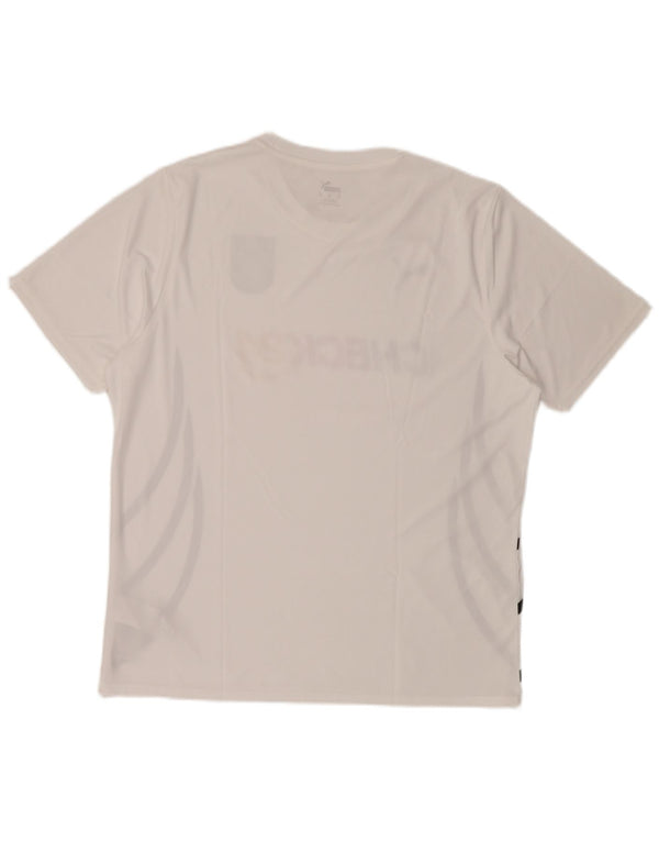 Мужская футболка с рисунком Puma Deutshland Top XL из полиэстера в белую полоску