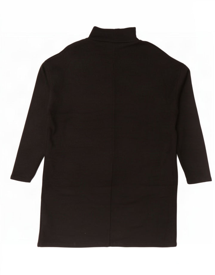 Zara Womens Oversized Jumper Dress UK 14 Medium Black Viscose
