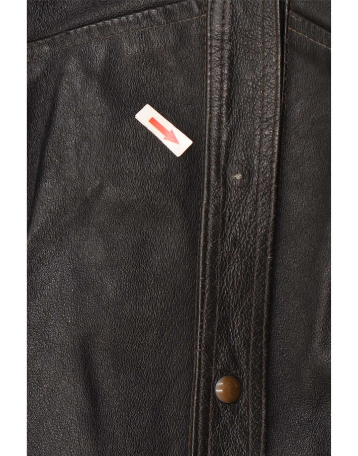 Vintage Womens Leather Jacket UK 14 Large Black