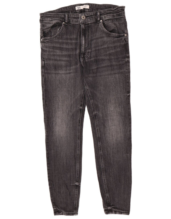 Zara Mens Skinny Jeans EU 44 Large W34 L26 Grey Cotton
