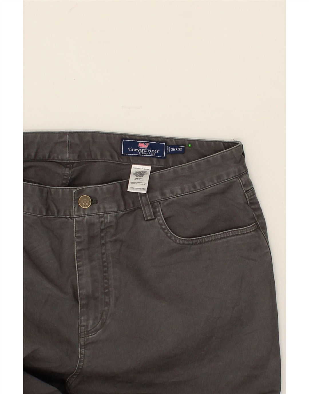 VINEYARD VINES Mens Slim Jeans W36 L32  Grey Cotton Vintage Vineyard Vines and Second-Hand Vineyard Vines from Messina Hembry 