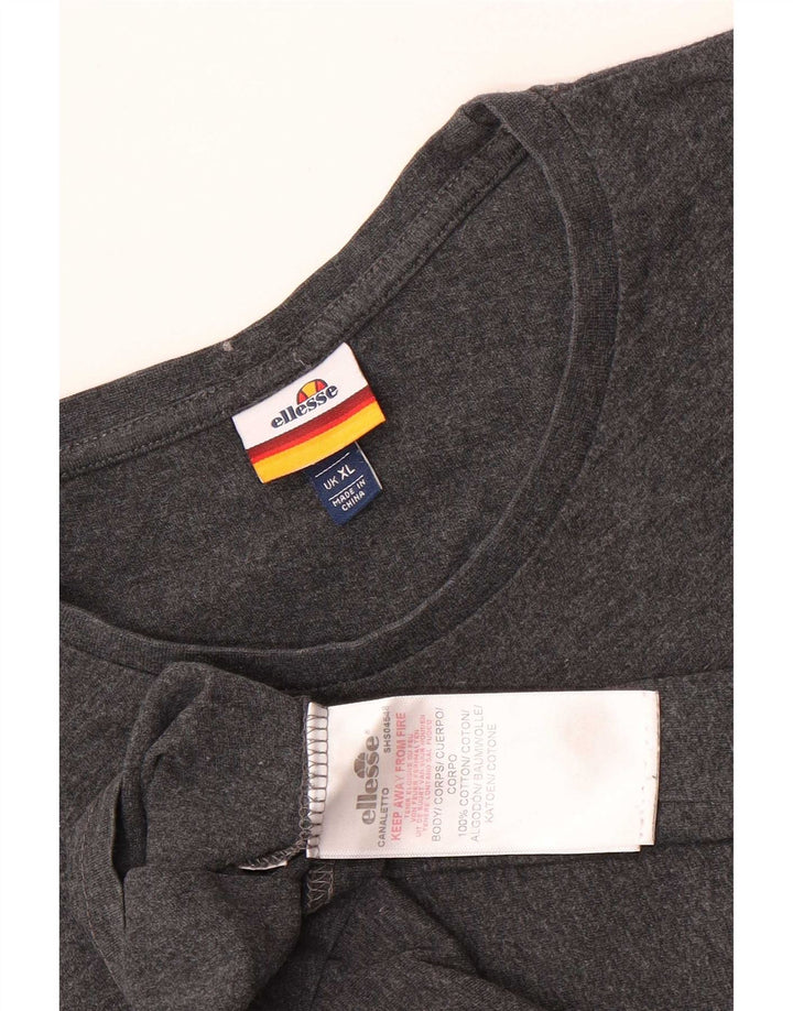 Ellesse Mens T-Shirt Top XL Grey Cotton