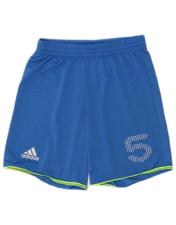 Adidas Mens Graphic Sport Shorts Pequeño Azul Poliéster