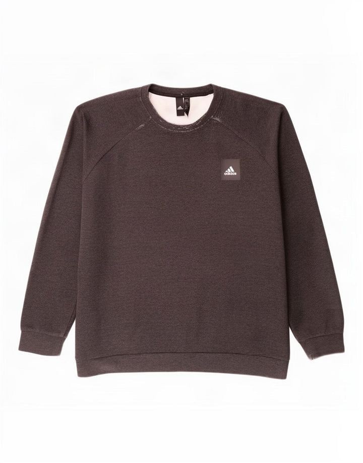 Felpa Adidas Uomo Maglione 2XL Cotone Grigio