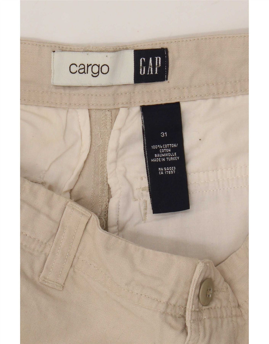 Мужские шорты-карго Gap W31, хлопковые, среднего бежевого цвета
