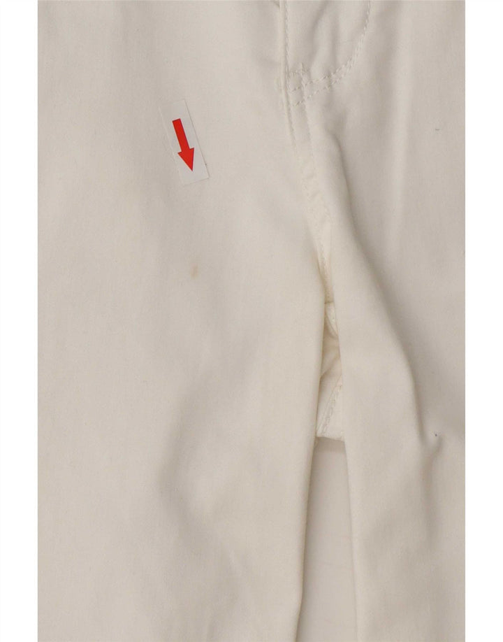 Rød knap dame fritidsshorts EU 36 Small W27 White Bomuld